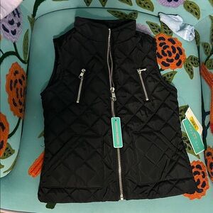 Copper Key Black Quilted Kids Vest